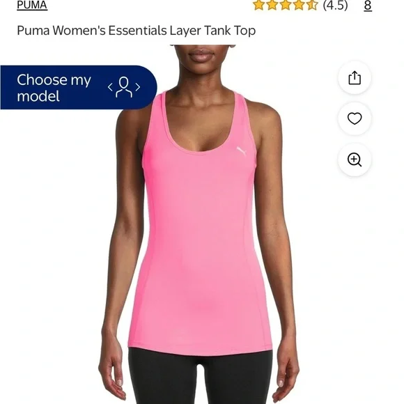 Puma Pink Fitted Tank Top - Picture 4 of 6